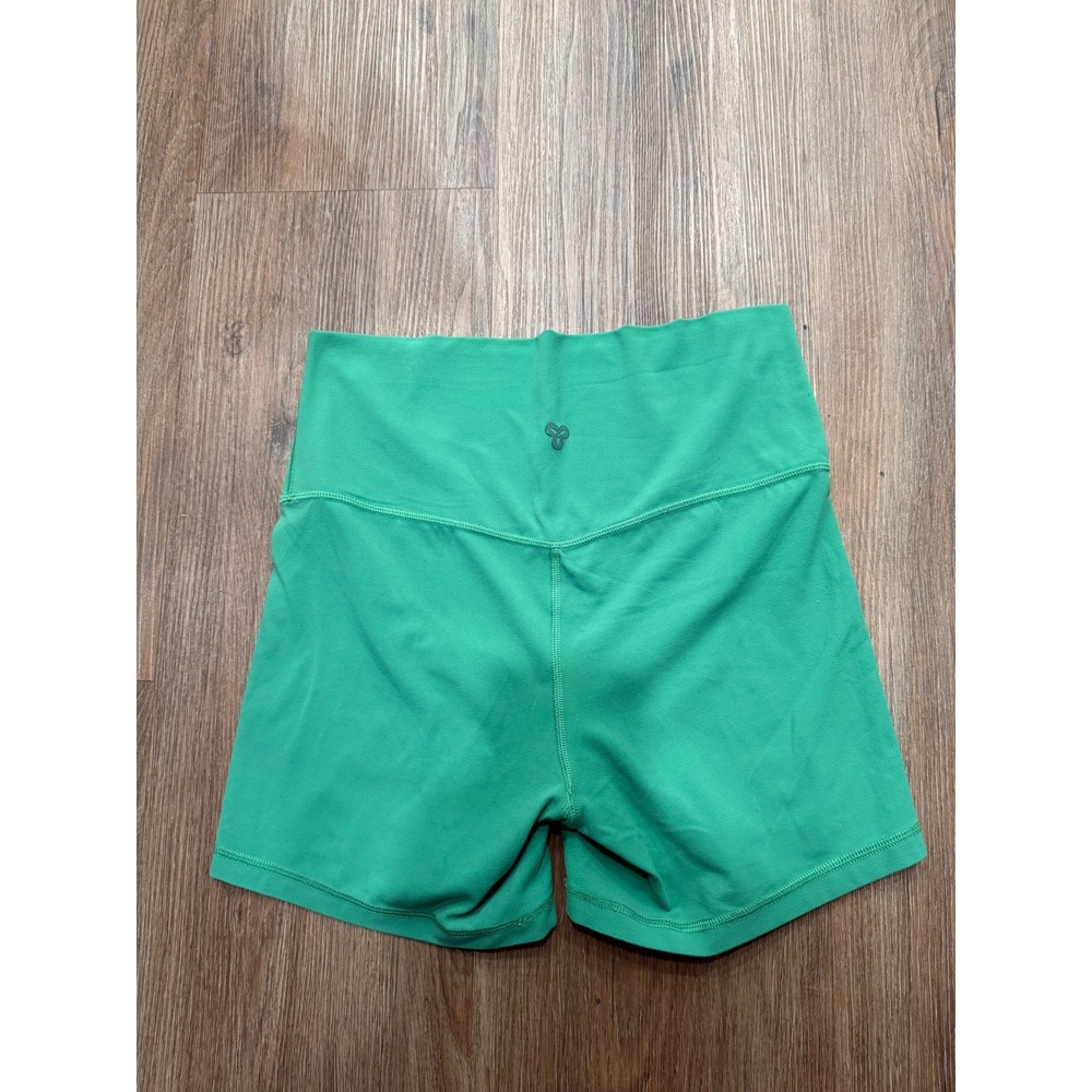 TnAction Womens High Rise Athletic Shorts Green Size Large Activewear Biker Gym